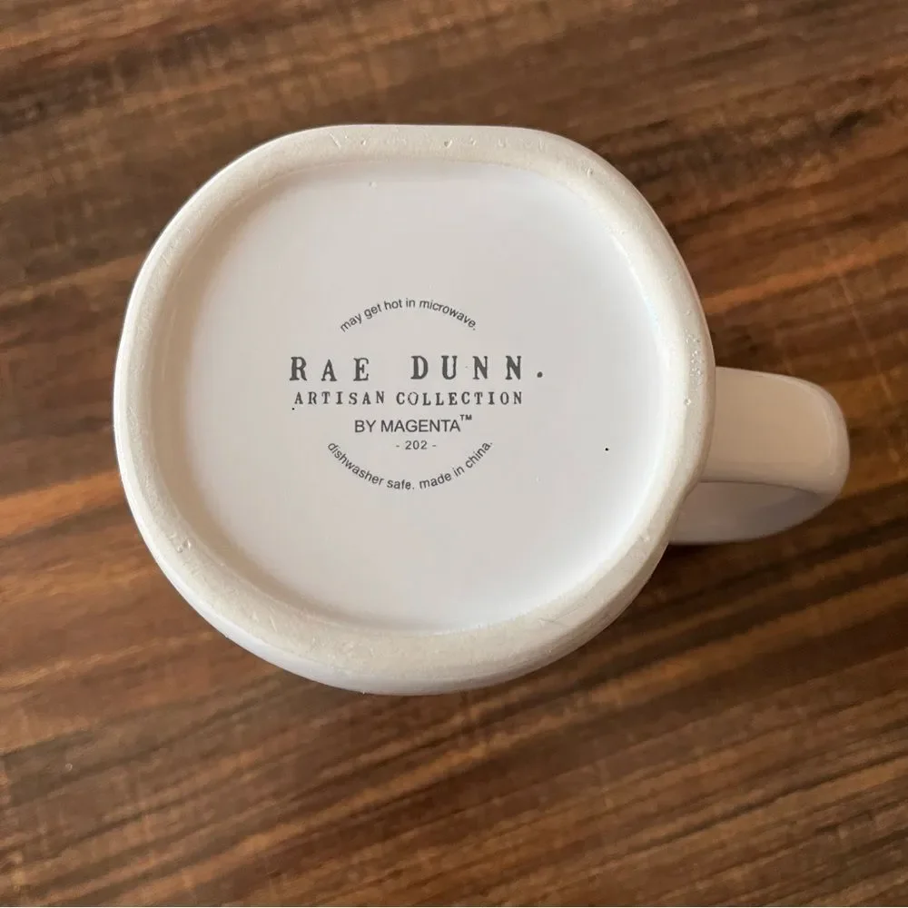 Rae Dunn Artisan Collection by Magenta SUPER MOM White with Black Ceramic Mug